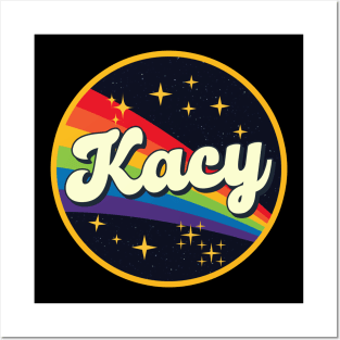 Kacy // Rainbow In Space Vintage Style Posters and Art